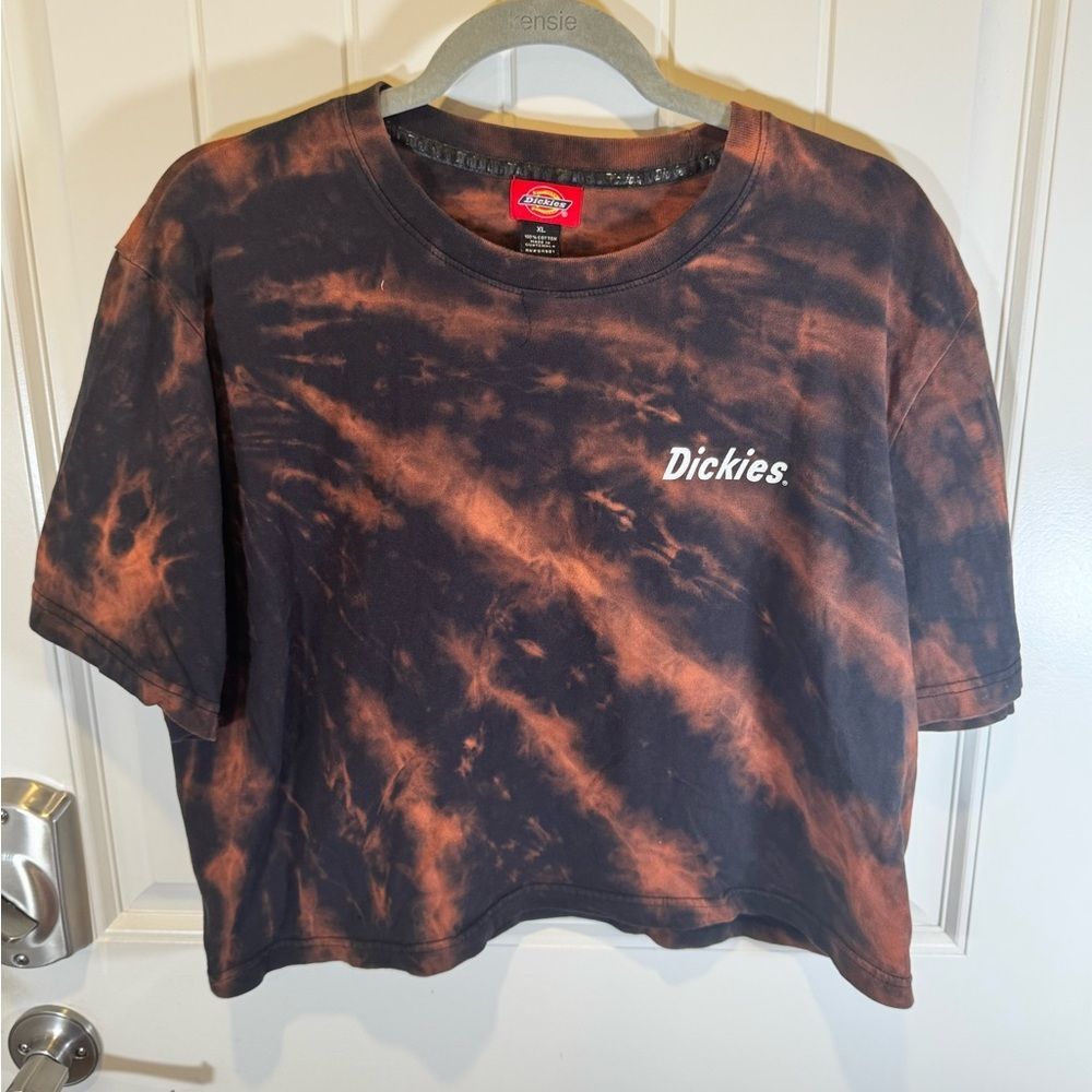 Women’s XL Dickies Custom Bleach Dye Cropped Boxy Tee